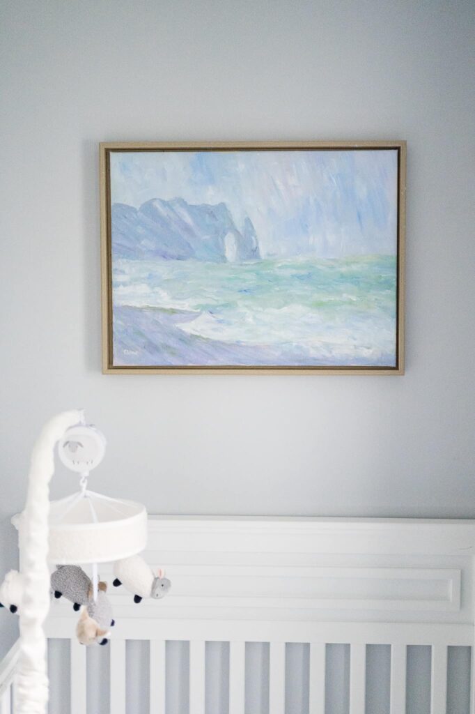 Painting in baby boy's room