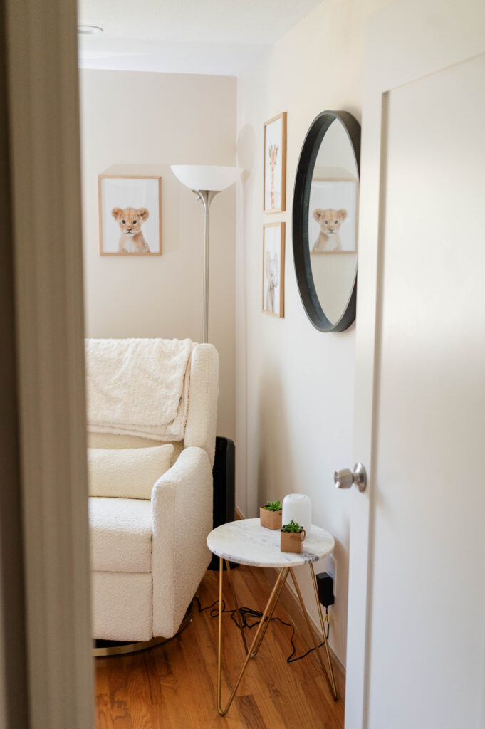 Franklin MA Photographer takes photo of the most beautiful cream colored nursery