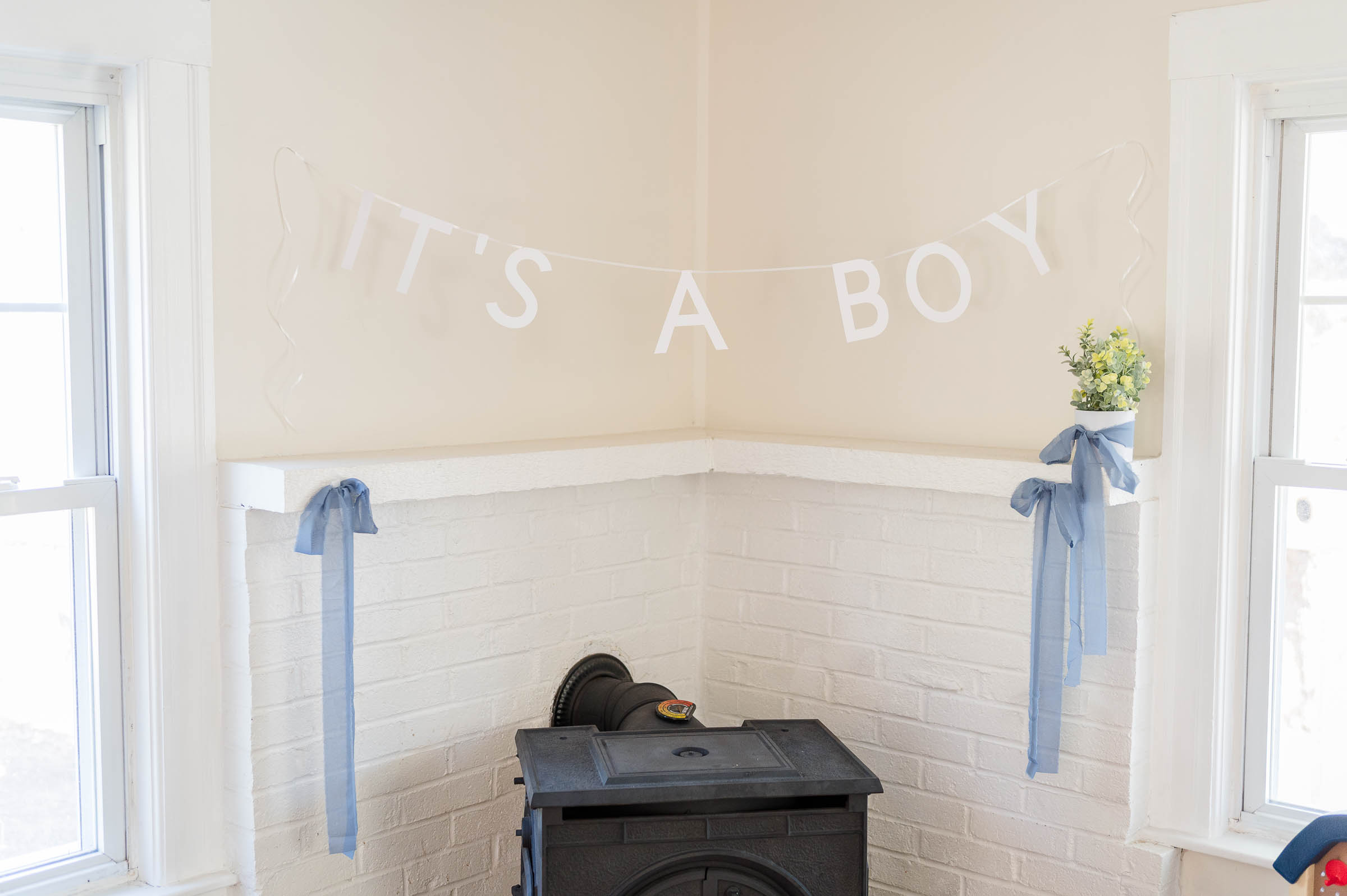It's a boy sign at the cutest Boston Baby Shower