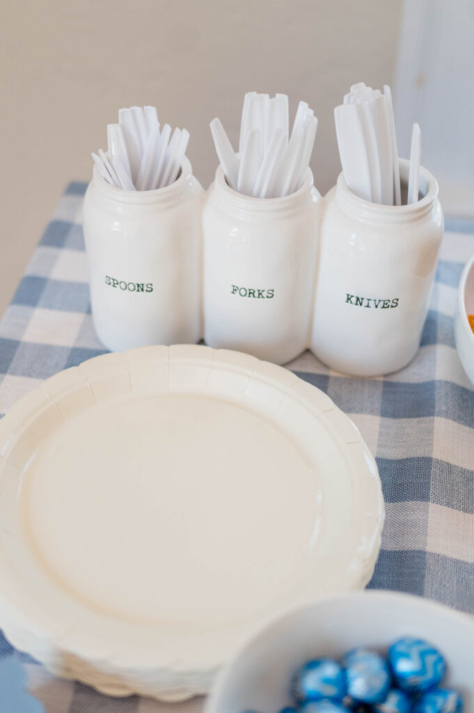 Utensil holder for cutest boston baby shower