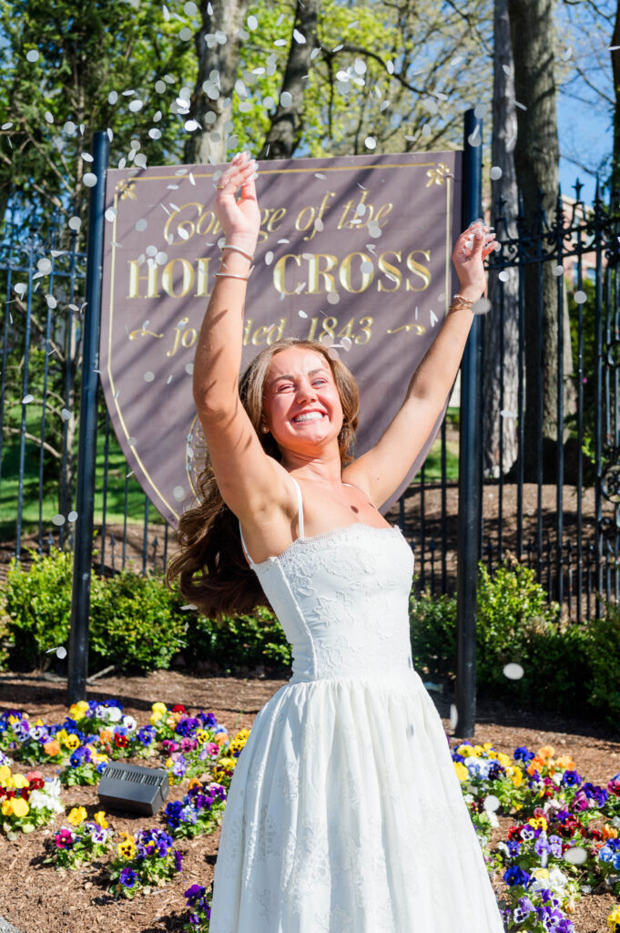 Happy college of the holy cross grad